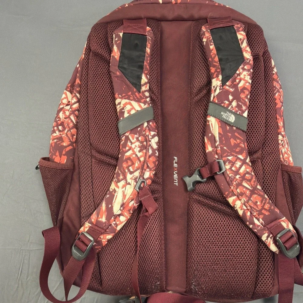 The North Face Jester Backpack Unisex Red Deep Garnet Ethnique Laptop Sleeve